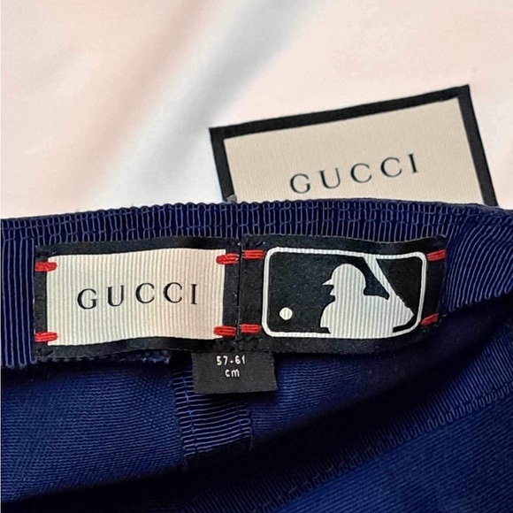 Gucci x NY Yankees (MLB) Canvas Baseball Cap - Picture 8 of 13